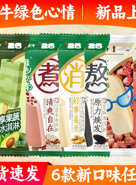 蒙牛绿色心情绿莎莎绿豆雪糕 红豆绿豆棒冰棍冷饮经典雪糕冰激凌