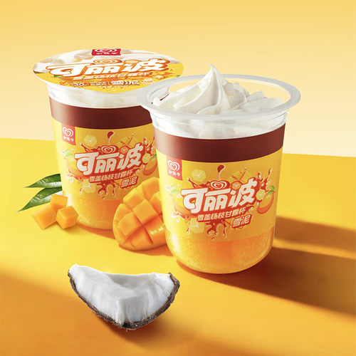 和路雪可丽波雪盖杯 杨枝甘露抹茶红豆口味雪泥和路雪冰淇淋冷饮