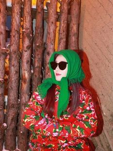 东北绿头巾农村大妈村姑奶奶老人方包头巾农村干活四方保暖围巾女