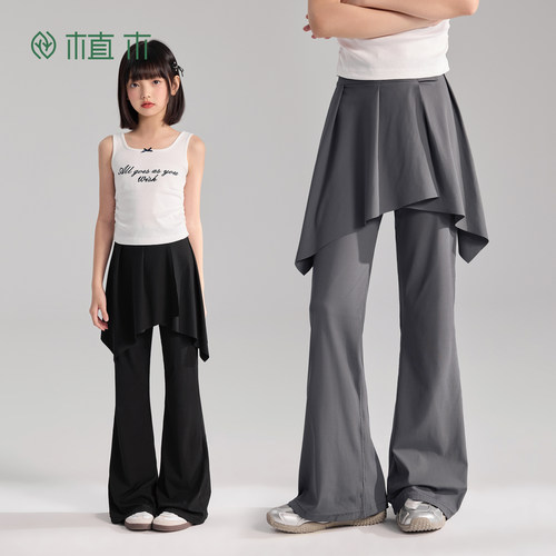 植木【不规则短裙】裙帘运动风女童半身裙2026春夏季新款短裙童装
