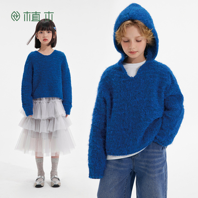 植木童装 儿童毛衣2025秋冬新款男童羊毛混纺毛衣针织衫女童毛衣