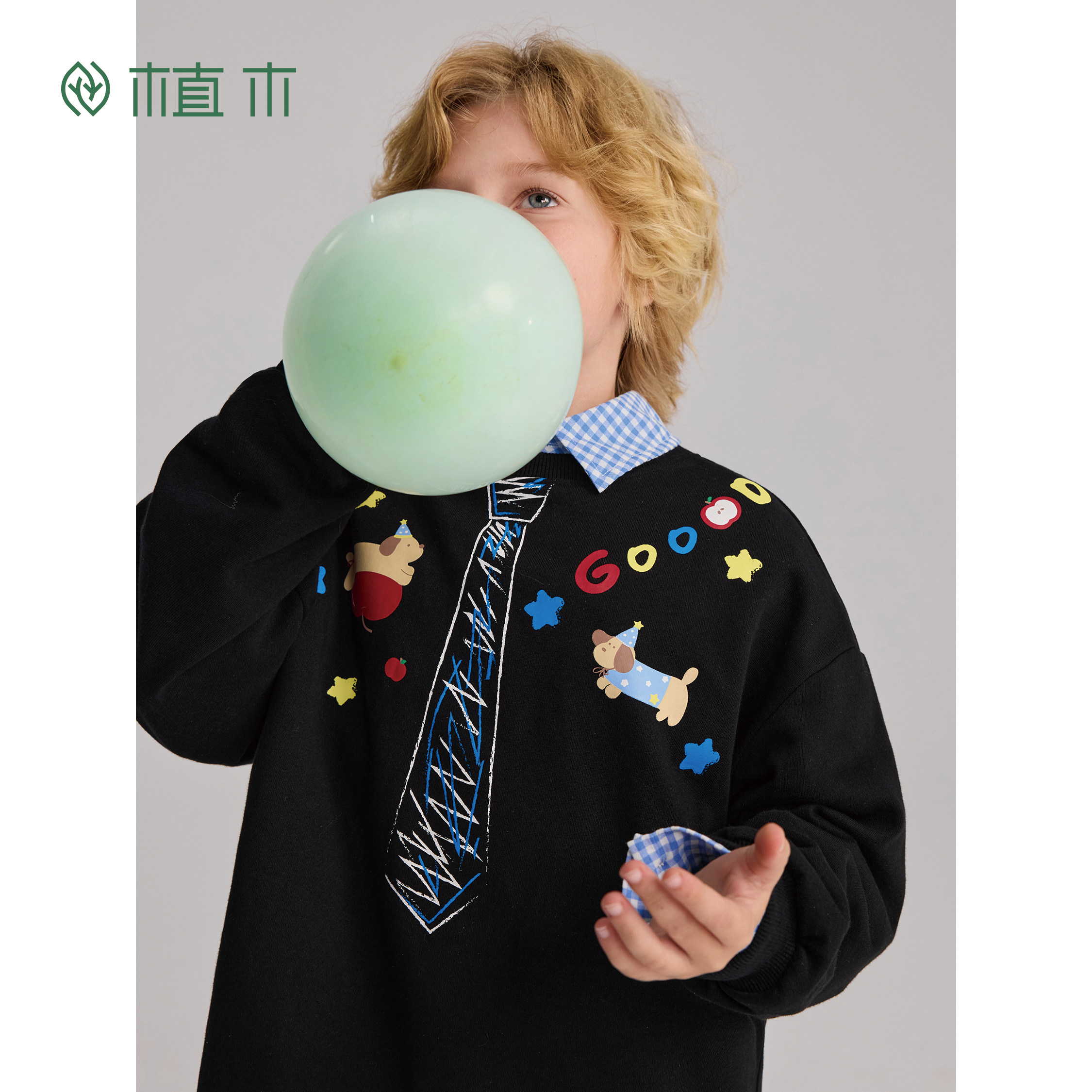 植木童装【松弛学院感】男童圆领卫衣 儿童长袖上衣 2026春季新款,童装/婴儿装/亲子装,卫衣/绒衫,淘宝优惠券,粉丝福利购,淘宝优惠卷