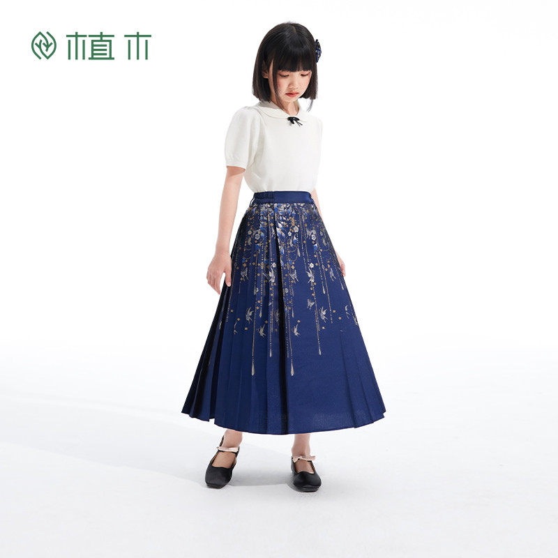 植木童装新中式女童半身裙2025夏季新款中大童蝴蝶马面裙儿童裙子,童装/婴儿装/亲子装,半身裙,淘宝优惠券,粉丝福利购,淘宝优惠卷