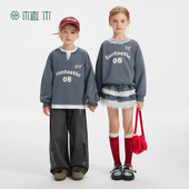 休闲上衣儿童卫衣童装 植木男童卫衣2026春新款 中大童假两件美式