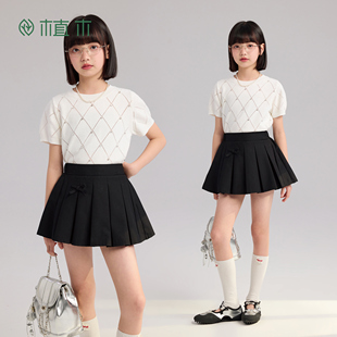 纯棉透气 水钻设计 女童圆领T恤 青少年夏季 植木 新款 闪耀星芒