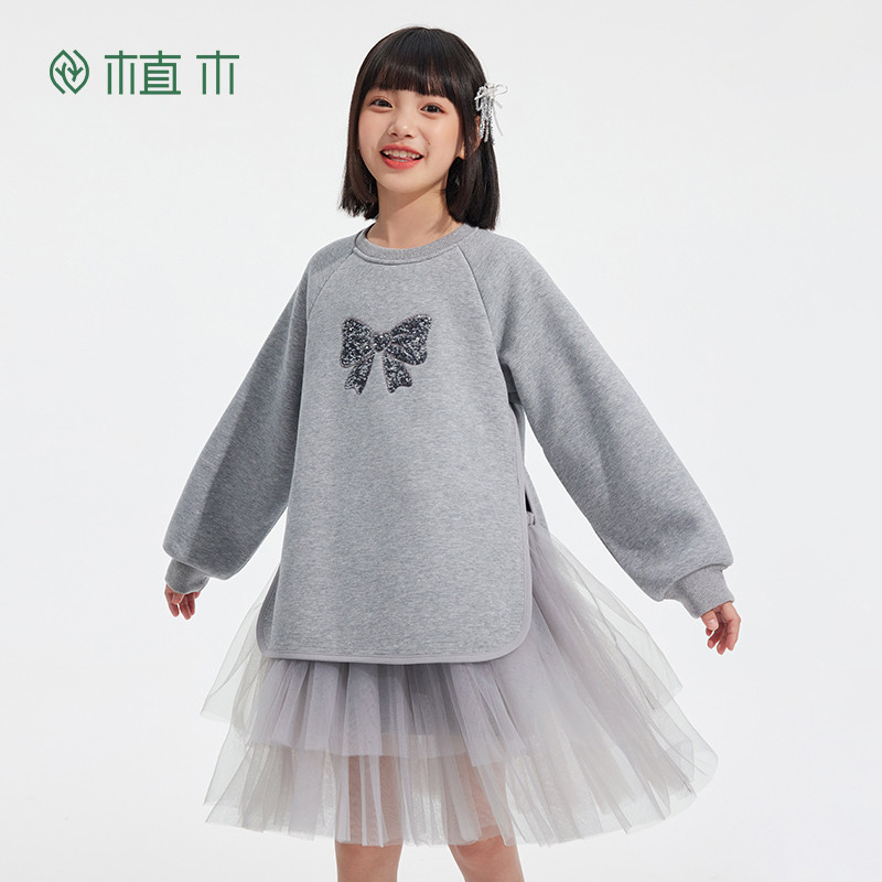 植木童装 儿童连衣裙2025秋冬新款中大童网纱裙子女童加绒连衣裙,童装/婴儿装/亲子装,连衣裙,淘宝优惠券,粉丝福利购,淘宝优惠卷