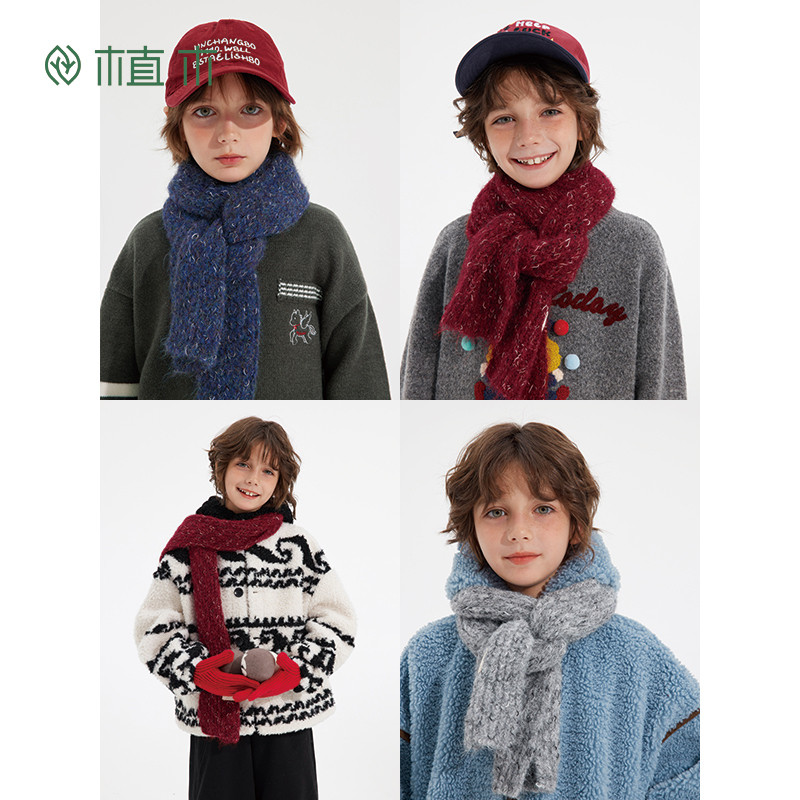 植木童装 儿童围巾2025秋冬新款中大童绵羊毛保暖男童女童围巾,童装/婴儿装/亲子装,围巾,淘宝优惠券,粉丝福利购,淘宝优惠卷