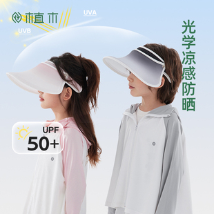 新儿童童装 空顶男童女童防晒遮阳帽中大童妈妈2026夏装 植木UPF50