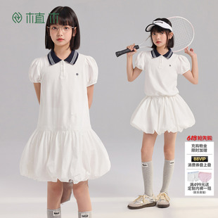 植木【高智童趣美学】透气条纹弹力 女童连衣裙 青少年26夏季童装