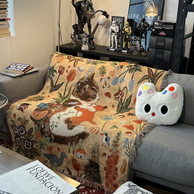 万能盖巾床头背景布沙发毯垫