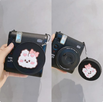 迷你99拍立得mini99镜头盖硅胶镜头保护盖可爱卡通带防丢绳