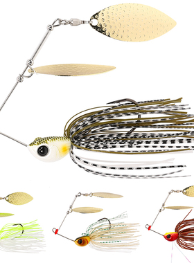 钓之屋复合旋转亮片胡须佬路亚饵7/10g SPINNER BAIT鲈鱼狗鱼假饵