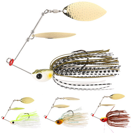 钓之屋复合旋转亮片胡须佬路亚饵7/10g SPINNER BAIT鲈鱼狗鱼假饵