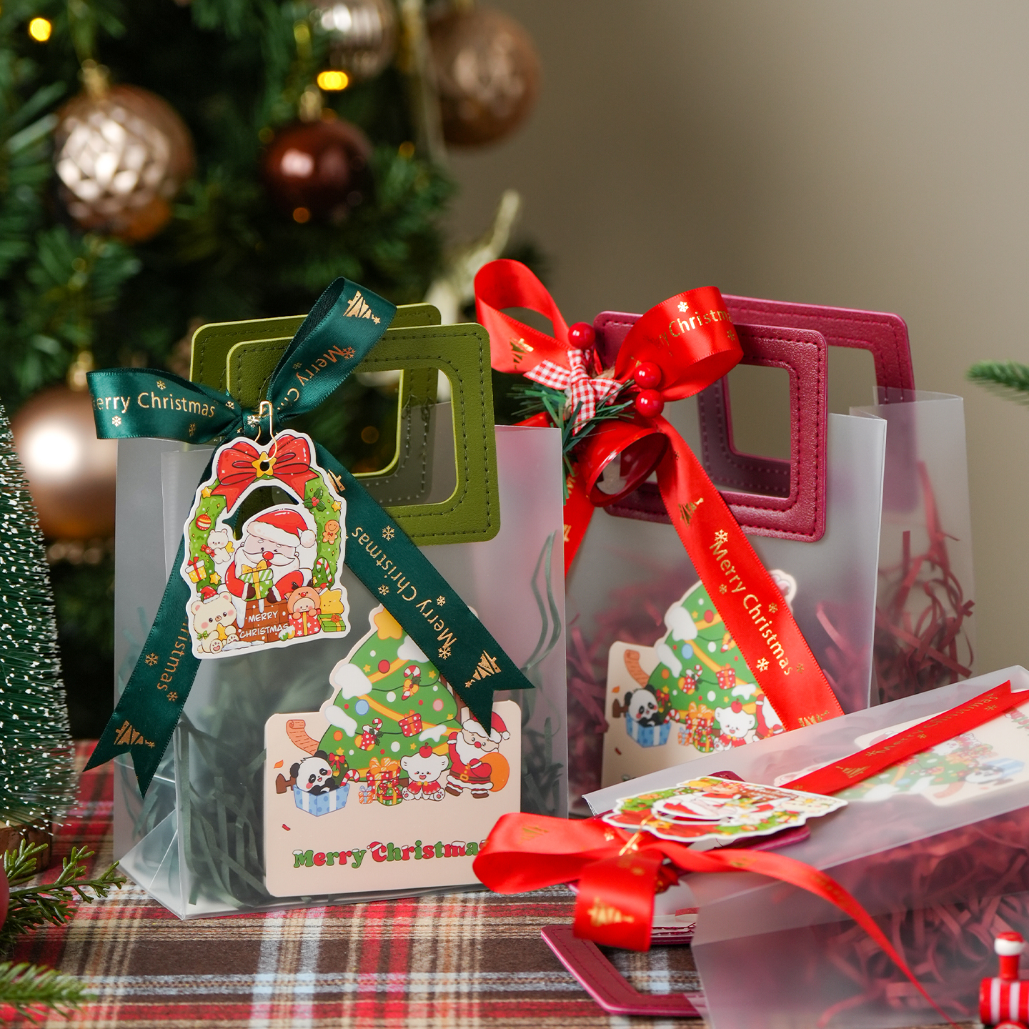 圣诞节礼品袋苹果包装袋糖果礼盒