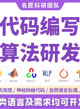 python代编程序深度学习机器学习代码编写问题解决指导代做作接单