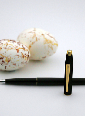 美国CROSS高仕经典世纪系列2504金属磨砂黑色笔杆金夹宝珠签字笔