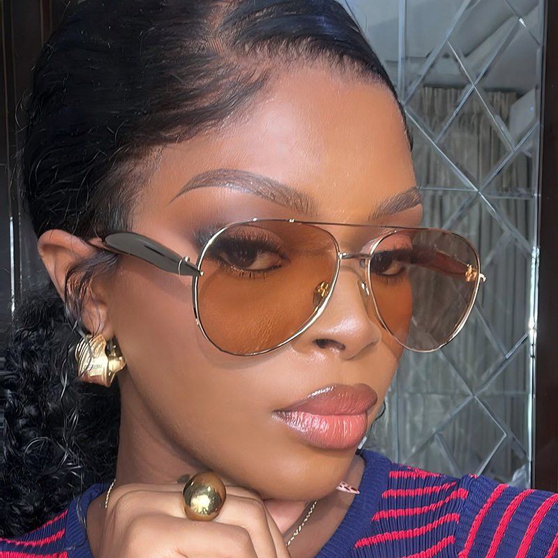 日本gentle motto新款大框金属防晒蛤蟆镜欧美男女户外驾驶墨镜