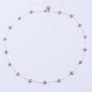 日本gentle motto满天星紫色淡水珍珠项链女生高级感锁骨链小众