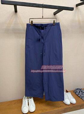 春夏男直筒纯色松紧腰运动长裤