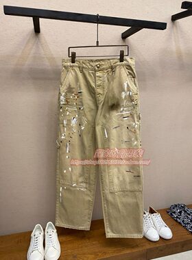 欧美男士薄款纯色直筒工装裤