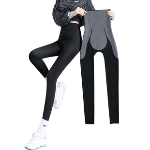 收腹提臀裤八分小个子鲨鱼皮打底裤女外穿悬浮强压春秋季九分瑜伽