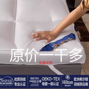 五星级酒店羽丝绒床垫软垫家用加厚双人床褥子1.8米单人家用宿舍