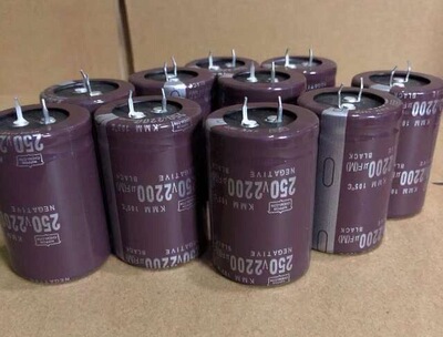 (10只)黑金刚电解电容2200UF250V  硬脚250V2200uF 体积35*45/50