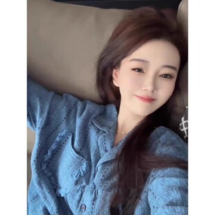 春秋季套装纯棉纱带胸垫睡衣女款长袖高级松弛感宽松可外穿复古风