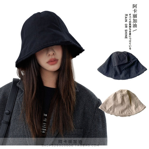 ins韩上新！复古水洗盆帽素颜