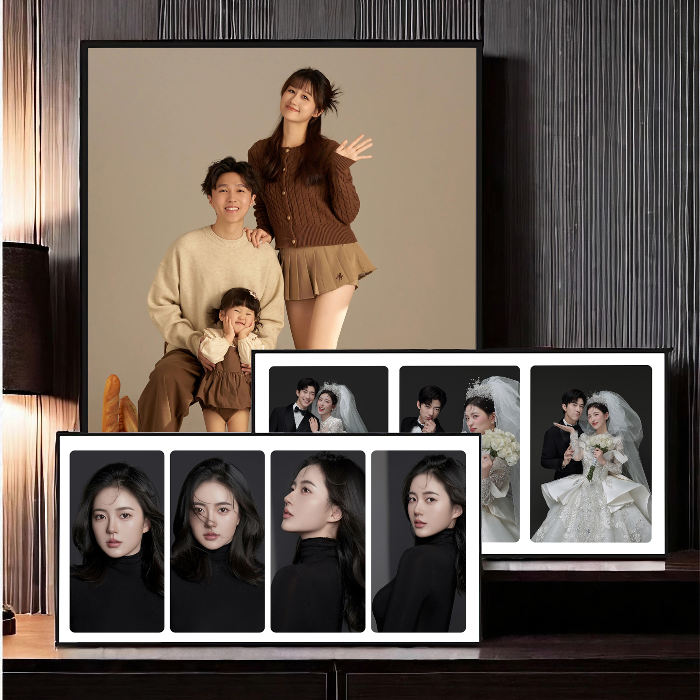 高端定制写真婚纱全家福相框相册