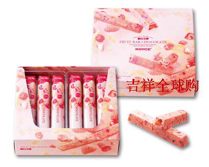日本ROYCE巧克力 fruit bar chocolate 草莓杏仁巧克力棍棒6/12枚 - 封面
