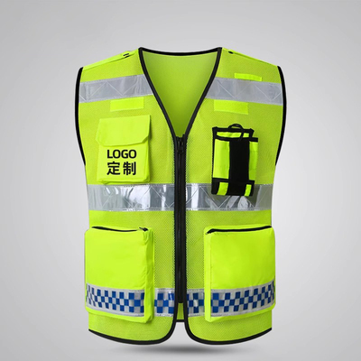 反光背心马甲安全服牛津布多功能交通荧光衣定制高级警示服印logo
