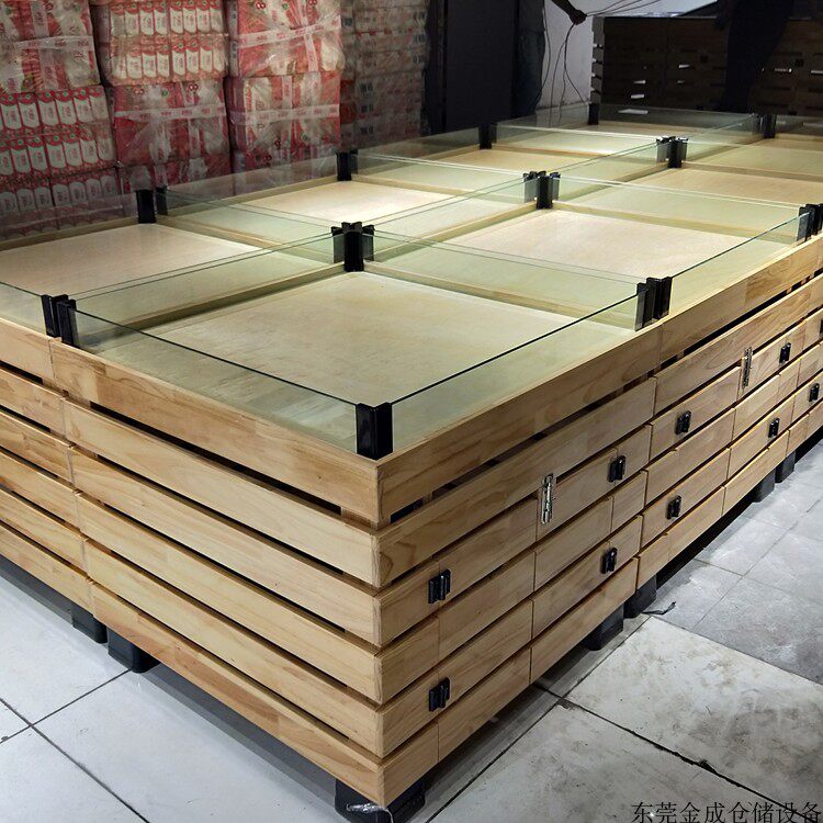 厂家直销置物架干货展示架木质堆头蔬菜水果促销台散称柜摆放架