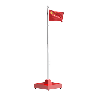 旗杆户外不锈钢移动旗台国旗升旗杆3米4米6米固定杆幼儿园升降杆