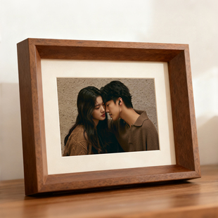 实木相框摆台洗照片做成相册高级感6寸7寸8加打印diy定制挂墙空框