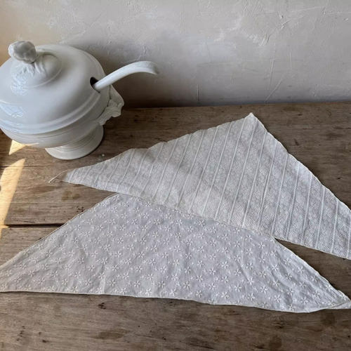 刺绣花边三角巾宝宝包头巾围巾