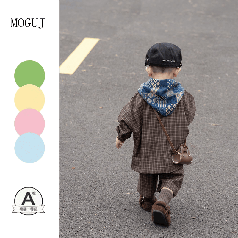 宝宝围脖保暖百搭三角围巾韩版