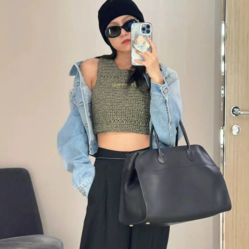 董洁白百何同款真皮大容量通勤手通用款女包