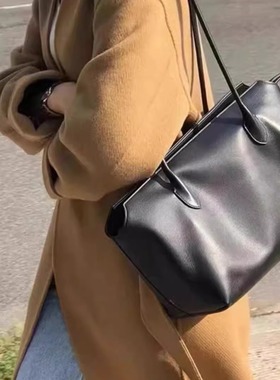 外贸跨境Row软皮包极简风单肩高级感通勤托特tote包大容量手提包