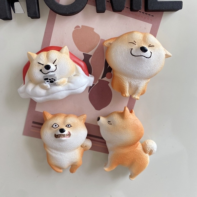 卡通柴犬微笑狗狗冰箱贴动物磁贴