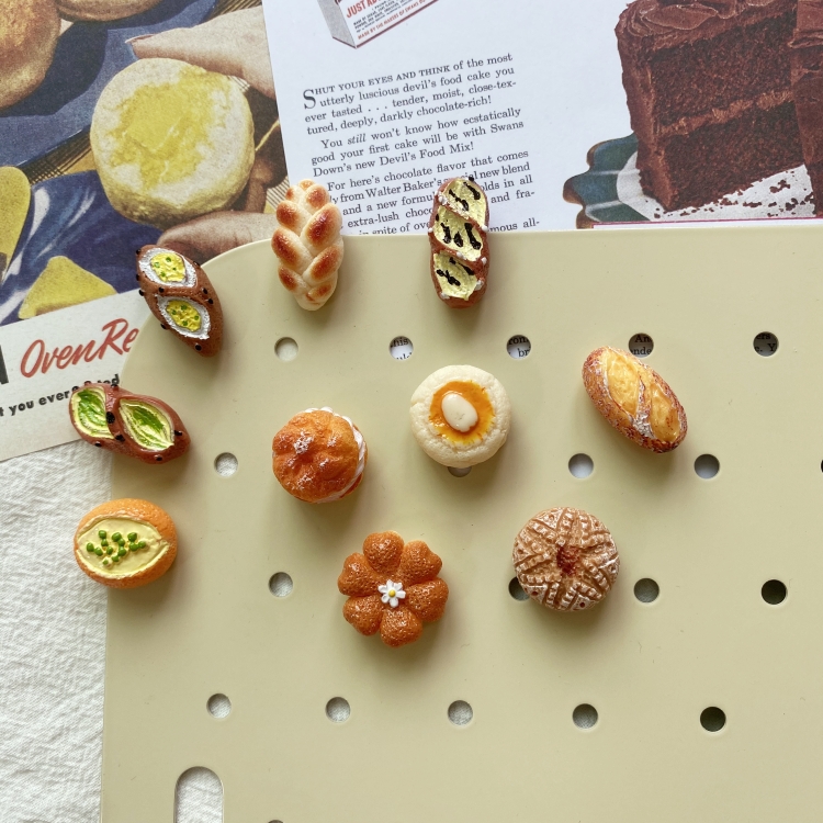 创意仿真面包甜点迷你冰箱贴洞洞板磁吸装饰韩国ins磁吸留言板