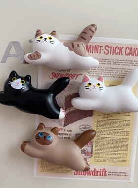 奔跑猫咪冰箱贴立体磁贴