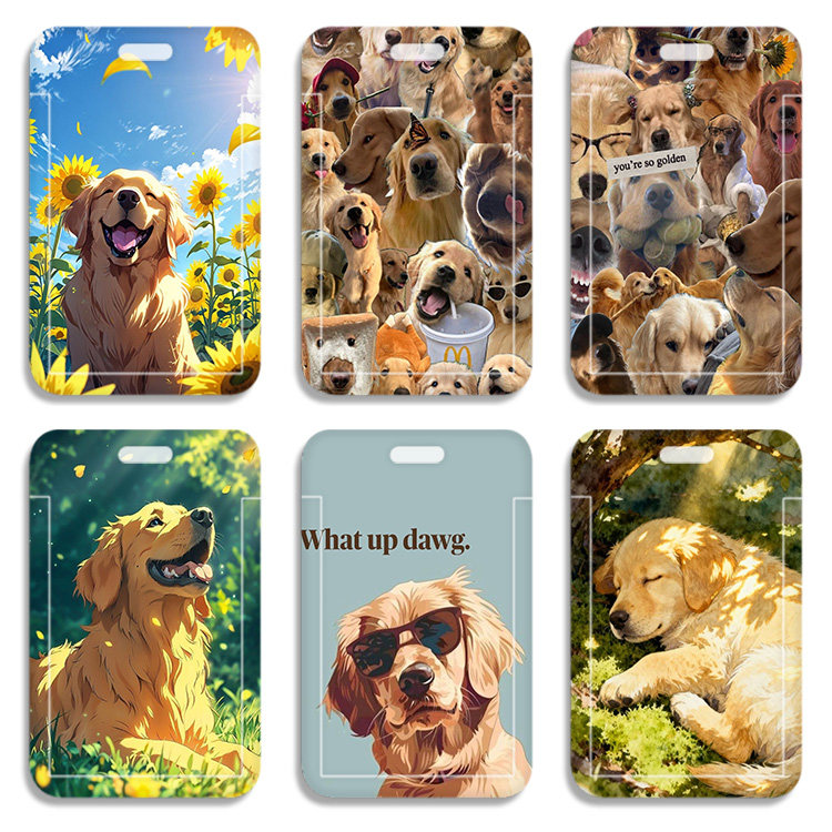 狗狗 金毛犬 Dog公交卡套壳送挂绳学生卡套地铁卡套周边硬卡套