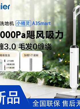 海尔洗地机小精灵A3Smart防水防缠绕扫吸拖一体机自动清洁平躺