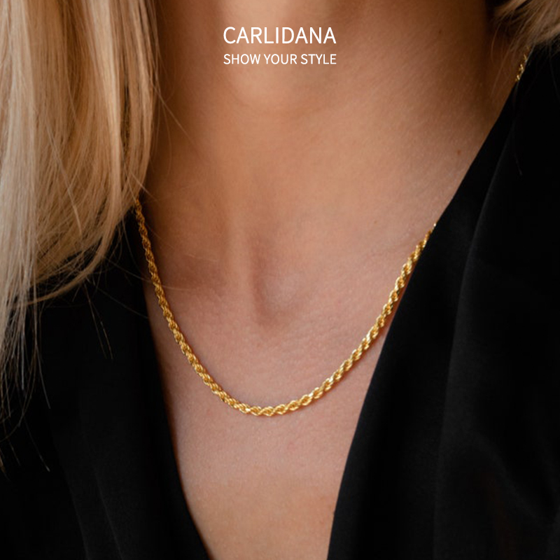 ins欧美风简约锁骨链IPG14K裸链