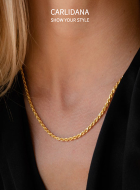 ins欧美风简约锁骨链IPG14K裸链