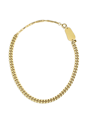 银色钛钢镀金街头风链子