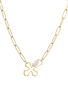 镂空微镶钻大气欧美款镀金项链