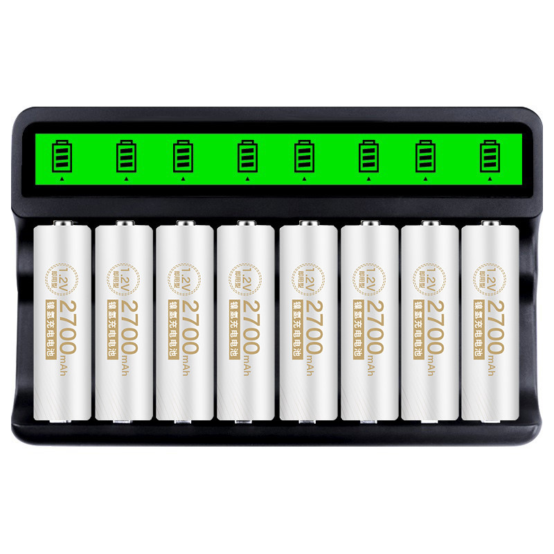 德力普充电电池5号大容量2700毫安玩具话筒五号AA可替1.5v锂电7号