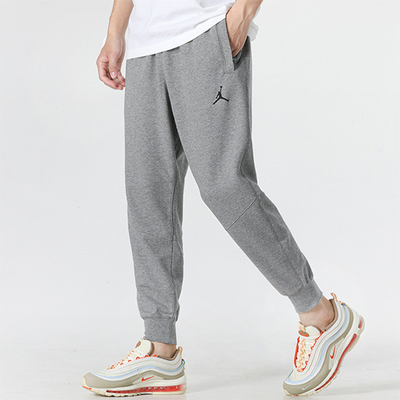 Nike耐克男子春秋季 Jordan 灰色束脚训练运动休闲长裤DQ7333-091